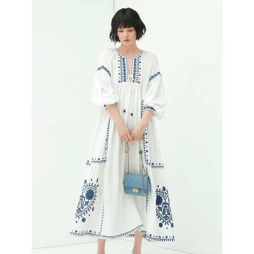 COCOBELLA重工定位刺绣民族风连衣裙女度假沙滩裙两件套FR920 商品图2