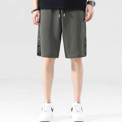 跃牌【跃LEAP-ACTIVE】系列潮牌高端排扣男士短裤夏季时尚宽松休闲五分裤子男款抽绳运动中裤319 商品图1