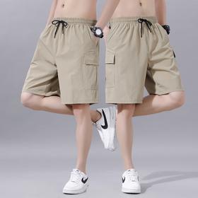跃牌【跃LEAP-ACTIVE】系列美式潮牌工装休闲工装男夏季薄款冰丝五分裤宽松潮牌百搭多口袋裤352