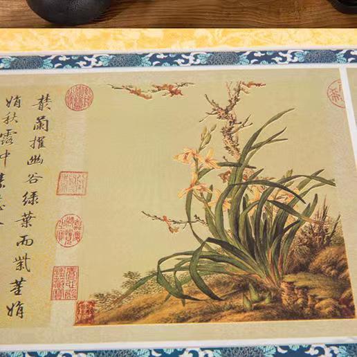 御用宫廷画师郎世宁、艾启蒙画作  北京故宫文化服务中心授权  巧夺天工1:1复刻   故宫双吉·《十全十美图》纯银卷轴 商品图2