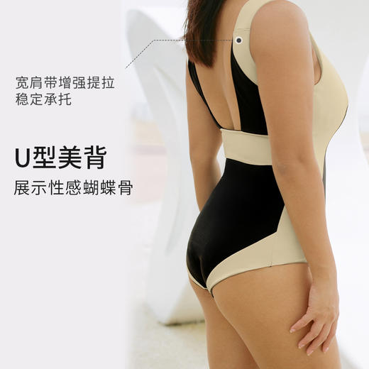 【积分兑换】奶糖派山茶v领性感显瘦遮肚沙泳装女款 商品图2