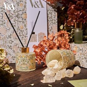 V&A博物馆威廉·莫里斯系列 玫瑰晶石香薰蜡烛无火香薰套装礼盒