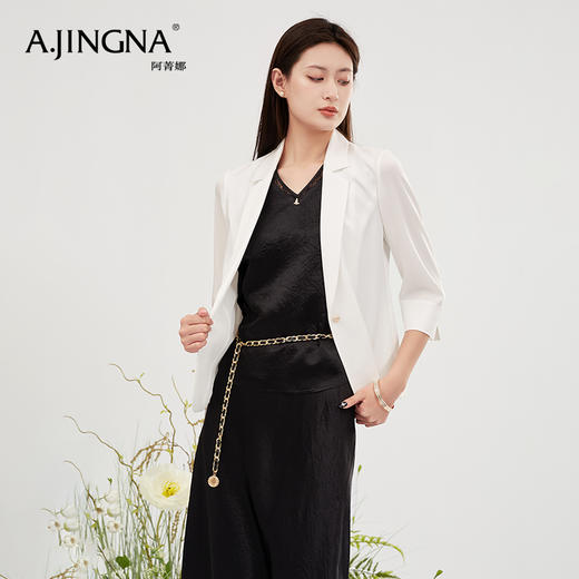 【积分兑换】阿菁娜时尚多色醋酸职场百搭西装外套A28X108002 商品图0