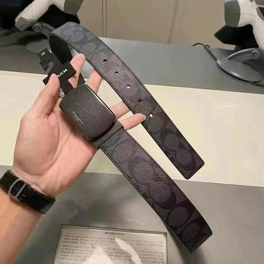 🆕🇺🇸Coach男款腰带38mm 宽版方扣 长度可裁剪 商品图3
