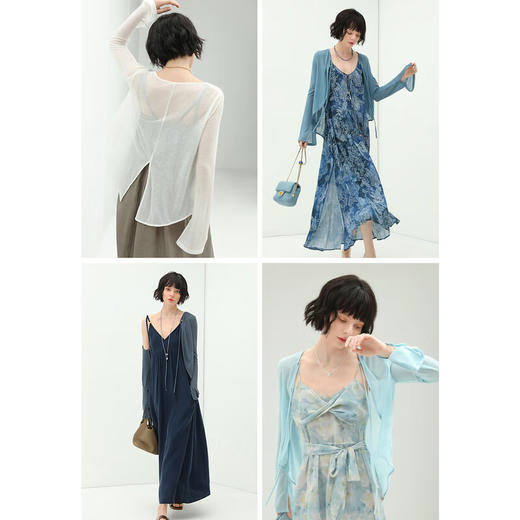 【限时秒杀】COCOBELLA轻盈设计感多色遮阳小开衫女轻薄针织空调衫MZ173C 商品图2