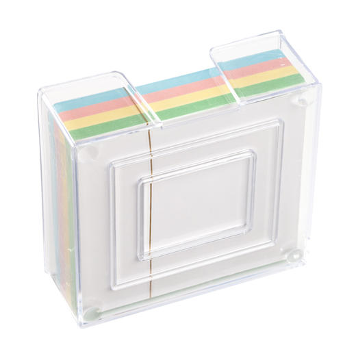齐心彩色便签盒C4215(配纸94*87mm)透明 商品图2