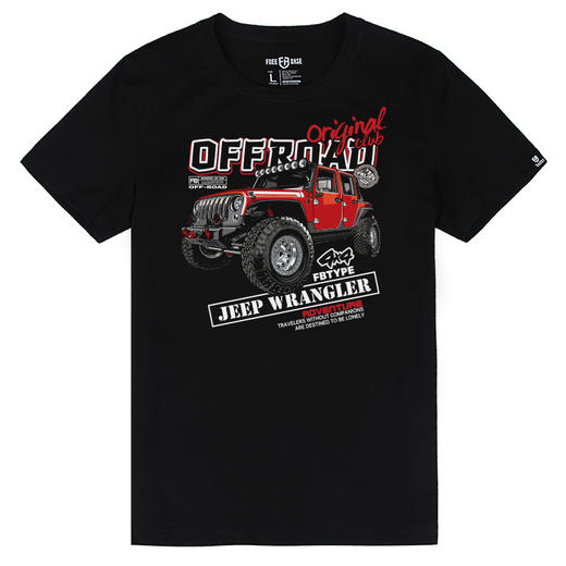 自由基地夏季新款男士牧马人越野车硬派改装图案印花团队队服T恤 NMT-2009 商品图2