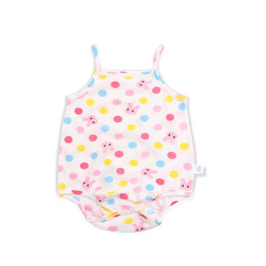 【爽肤云朵棉 亲肤舒适】婴儿可爱超萌吊带哈衣夏季薄款女宝宝甜美满印背心连体衣外出爬服 商品图4