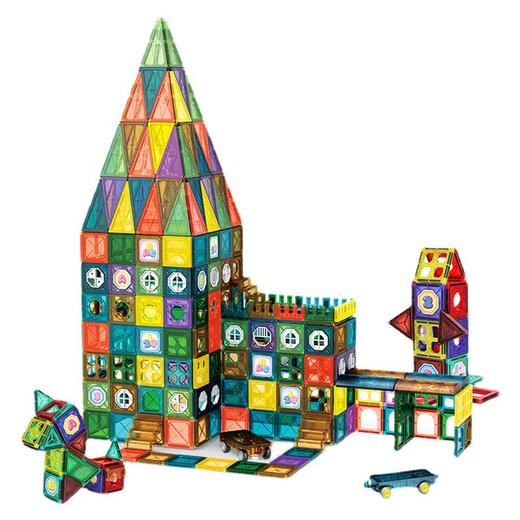 【动静结合的磁性轨道积木】纽奇彩窗磁力片积木 儿童益智吸铁石玩具 创意轨道磁力王国 商品图5