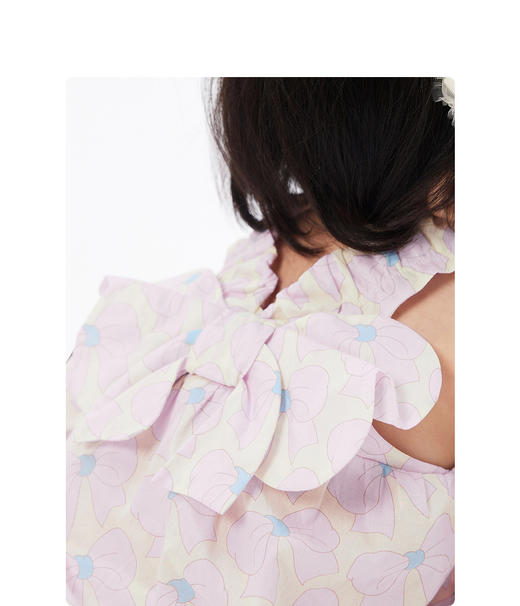 jnby 23年夏款  长绒棉蝴蝶结外出连体衣  YN6F12100 商品图3