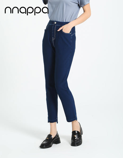 抗菌裤脚翻边九分牛仔裤PA29285 商品图1