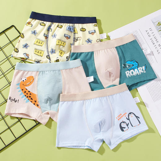 【保护儿童健康成长】儿童内裤采用精梭棉，舒适亲肤，透气性佳，平角设计更贴合身形适合男中小童！ 商品图8