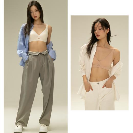 【买1送1】深V美背网纱内衣文胸，果冻条无痕内衣，夏季薄款透气，舒适显胸小，无钢圈软支撑，睡眠文胸罩-QQ 商品图2