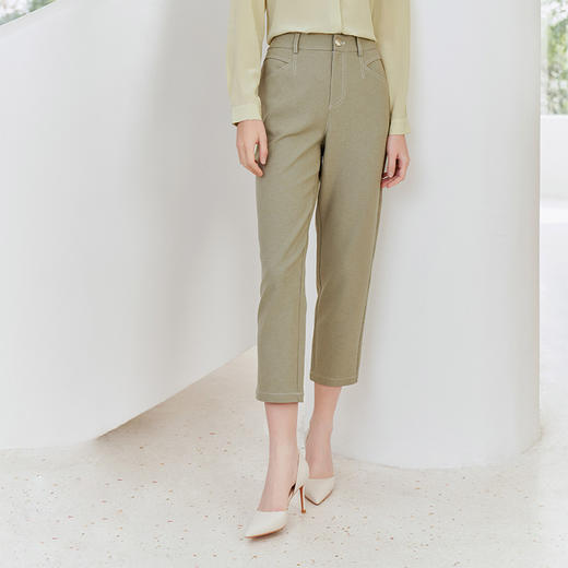 【女士九分休闲裤】23年春夏新品女士小直筒裤休闲薄款牛仔裤 商品图0