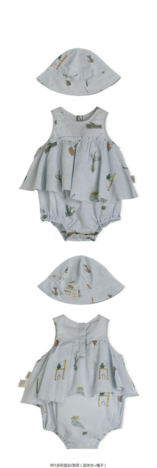 jnby  23年夏款  棉麻手绘连体衣  YN6H21580 商品图6