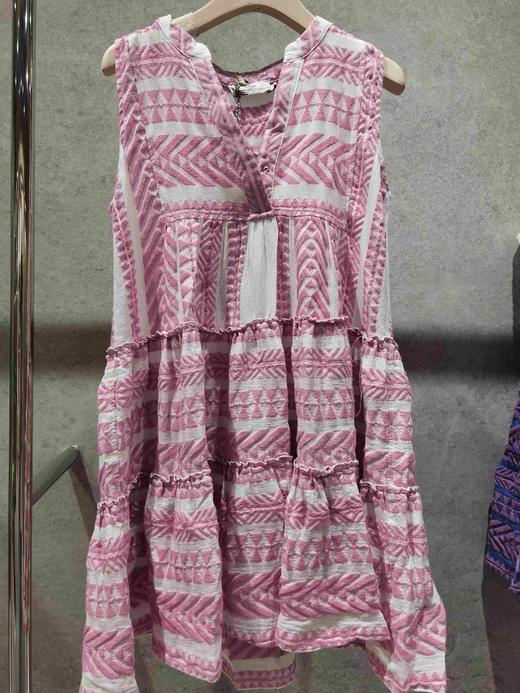 Devotion Twins - Ella Sleeveless Short Dress - N.Pink-N.B.Blue/White - 连身裙 - 粉色 商品图0