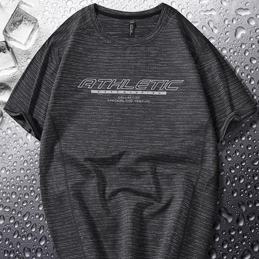 跃牌【跃LEAP-ACTIVE】系列运动T恤男夏季透气吸汗速干健身衣宽松轻薄圆领休闲跑步T上衣R431 商品图3