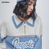 JOYRICH官方女装套头针织羊毛毛衣宽松拼色双面LOGO图案针织衫 商品缩略图3