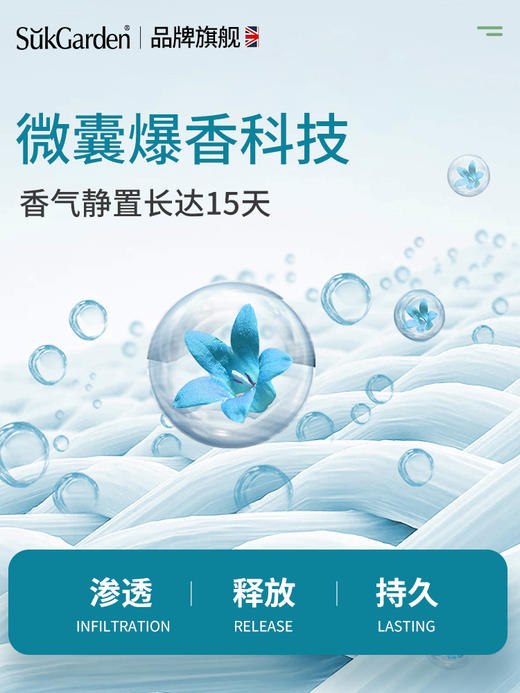 蔬果园蓝风铃香水洗衣液香味持久留香手洗机洗家庭装组合装1kg*2瓶 商品图2