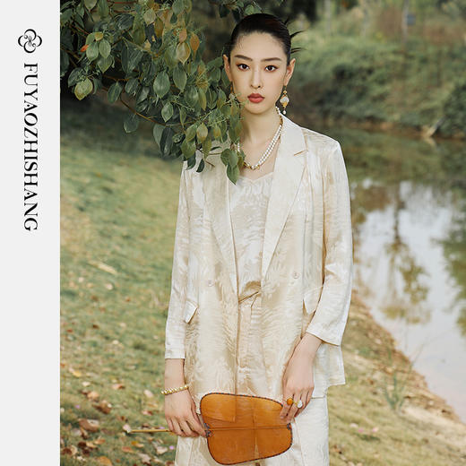 IWY/扶摇系列 夏季高级感复古提花外套23FYC126 商品图4