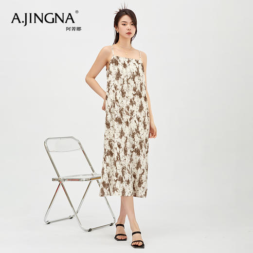 【积分兑换】阿菁娜气质印花女夏连衣裙F28X212015 商品图2