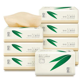 良布（DELLBOO）良布竹语系列抽取面巾纸100抽*8包（3层）便携装LYR100E8