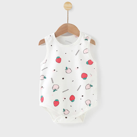 【捡漏价49元/4件】婴儿夏季A类纯棉，无袖三角包屁衣，无荧光剂，清爽不闷汗，新生儿，网眼透气，哈衣宝宝爬服连体衣 商品图13