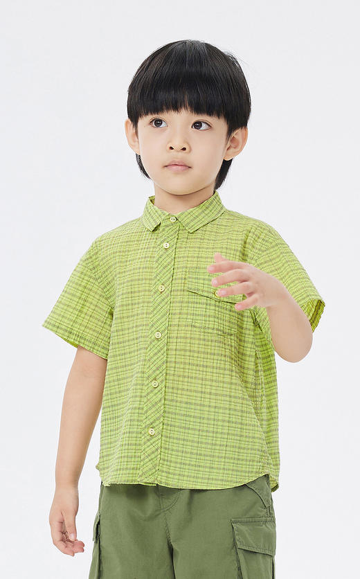 jnby  23年夏款  泡泡纱蓬松柔软短袖衬衣  1N6214610 商品图3