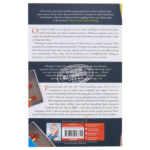 【中商原版】亲密陷阱 英文原版 Mating in Captivity How to keep desire and passion alive in longterm relationship 商品图1