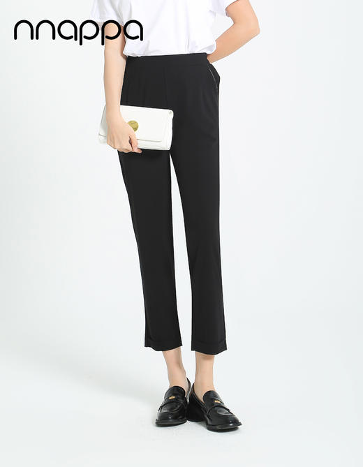 九分翻边珠链小直筒裤29246 商品图3