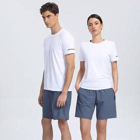 跃牌【跃LEAP-ACTIVE】系列圆领运动跑步短袖上衣 宽松透气速干男女同款冰丝 健身t恤R661