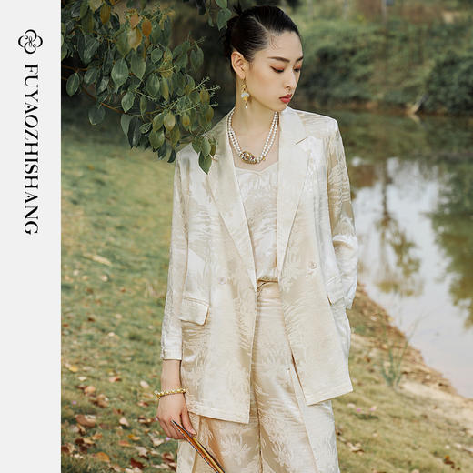 IWY/扶摇系列 夏季高级感复古提花外套23FYC126 商品图3