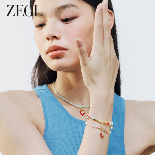 ZEGL设计师缤纷水果系列草莓项链女轻奢小众2023年新款菠萝锁骨链 商品图3