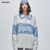 JOYRICH官方女装套头针织羊毛毛衣宽松拼色双面LOGO图案针织衫 商品缩略图0