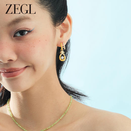 ZEGL设计师缤纷水果系列菠萝耳环女小众设计感耳钉银针夏天耳饰品 商品图2