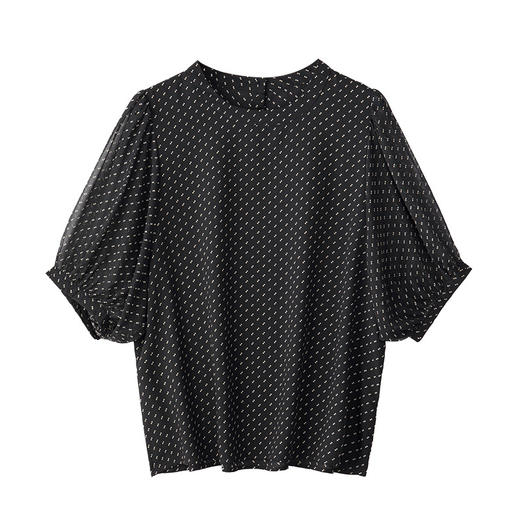 新款雪纺衫宽松小个子别致漂亮小衫遮肚上衣CC-JA5012 商品图4