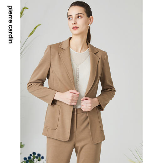 皮尔卡丹女装西服羊毛高级感正装商务通勤上衣外套P3135U3073M0
 商品图3