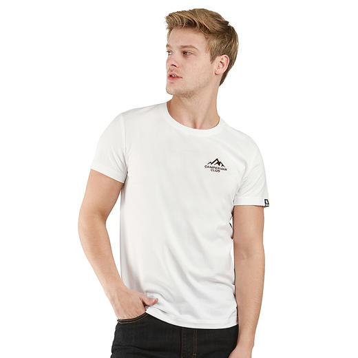 自由基地夏季新款户外山系露营拖挂房车图案印花短袖休闲T恤半袖 NMT-2010 商品图1