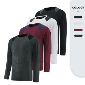 跃牌【跃LEAP-ACTIVE】系列圆领跑步训练服男款长袖秋季健身体恤薄款运动速干上衣打底衫879