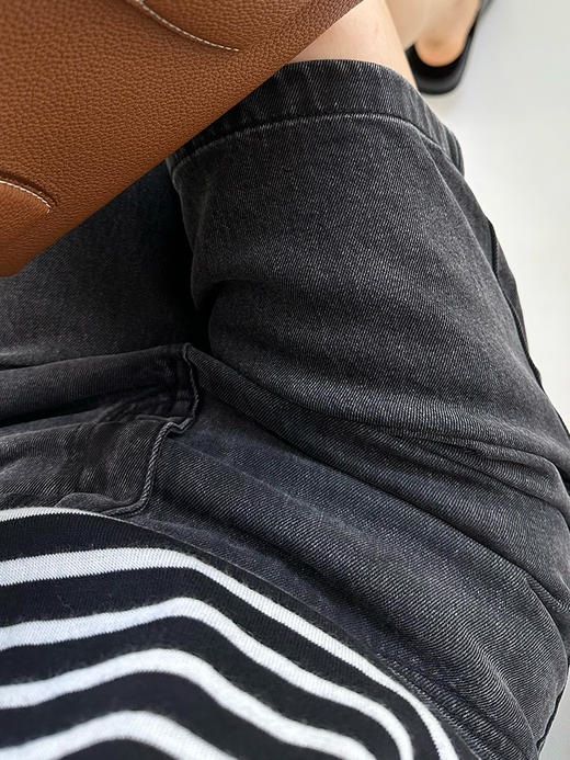 冰爽感 简约双色牛仔短裤 商品图6