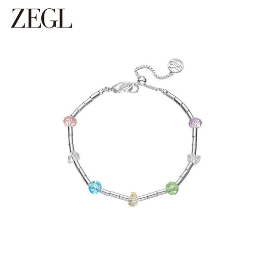 ZEGL设计师夏日冰透小彩串手链女生轻奢小众精致夏季闺蜜度假手饰 商品图2