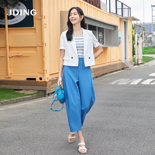 【商场同款】CJTI511 活力蓝色！宽松有度香蕉裤 显瘦舒适 轻薄透气 减龄好穿 商品图4