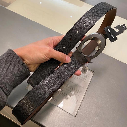 稀有款！Coach C字头双面男士宽版皮带38mm 商品图2