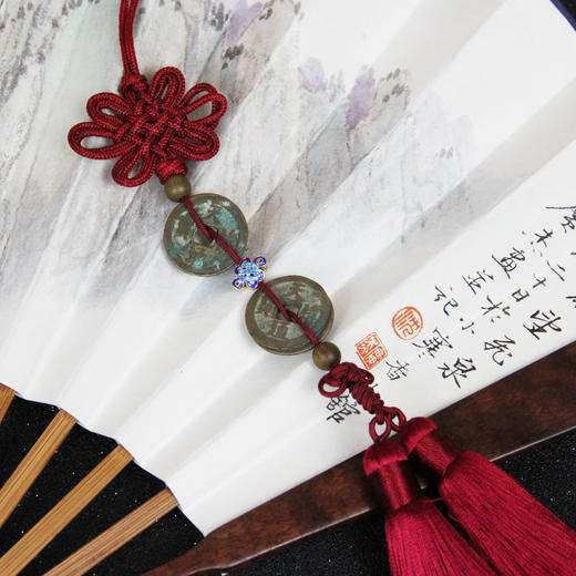 “送钱添喜”宋朝古钱挂饰（四枚天禧通宝合并成串） 商品图1