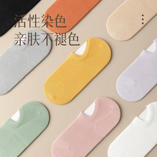 春夏袜子女纯棉船袜批发不掉跟女士浅口短袜薄款抗菌防臭隐形女袜 商品图3