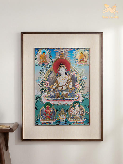 铜师傅 手工錾刻 铜雕画《七彩款长寿三尊》装饰画玄关画背景画 商品图1