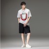 PINLI品立2023夏季新款男士落肩烫钻笑脸圆领短袖T恤BG231111084 商品缩略图5