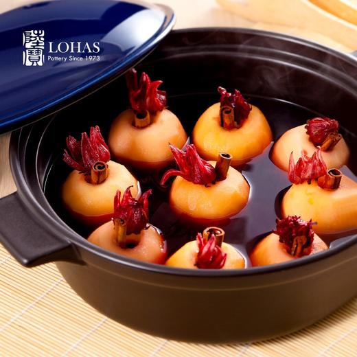 陆宝陶瓷锅砂锅焖饭煲汤锅家用乐彩平底方耳煎炒锅 4L 商品图5