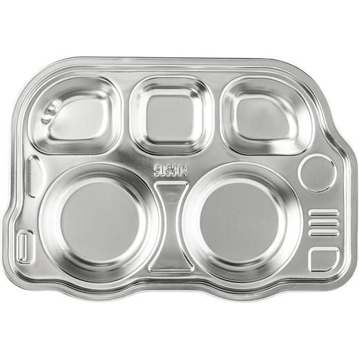 摩登主妇饭盘儿童餐盘分格不锈钢食品级男女孩幼儿园宝宝餐具分隔 商品图3