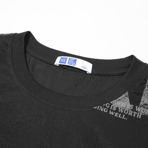 【断码清仓】HX 夏季圆领短袖T恤S102320880101/02 商品图4